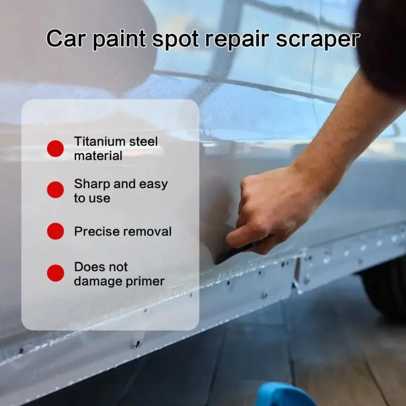 Car Paint Spot Repair Scraper Professional Paint File Quickly Removes Paint Spots/Runs/Stains Without Damaging The Paint Surface