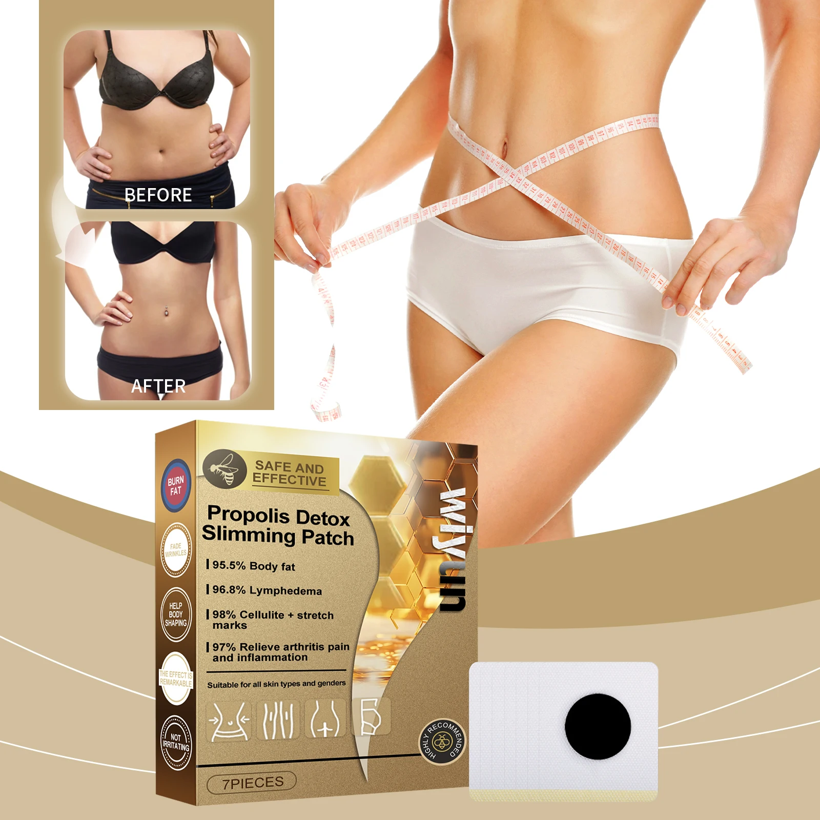 

Weight Management Assistance Patch Easy To Use Body Weight Loss Sticker Body Care Patch.