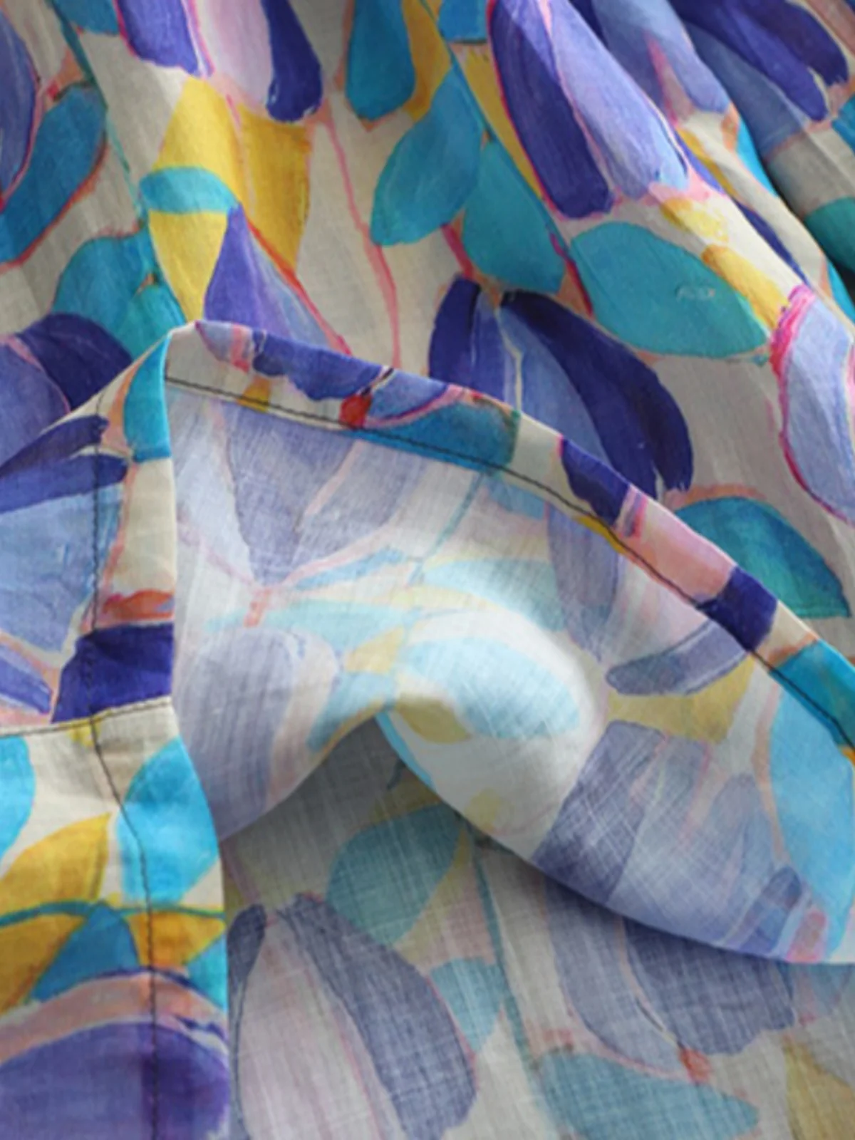 Calça feminina casual de perna larga, tamanho grande, corte reto, estampa de linho, cintura alta, emagrecimento, multifuncional, verão, sazonal, faion