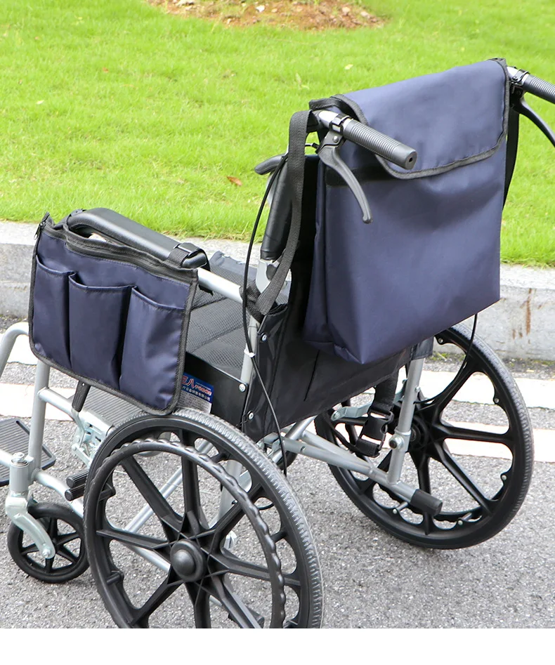 Large Capacity Wheelchair Universal Armrest Hanging Bag Wheelchair Accessories Storage Bag for Walker,Mobility Scooter