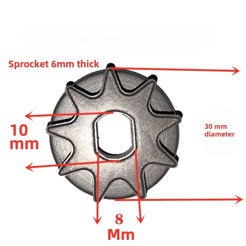 Accessories for lawn mower chainsaw gears 4-10 inch sprocket (matching 1/4 chain 9 tooth sprocket)