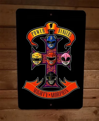 Panneau mural en métal Power GNR Rangers Mighty Morphin