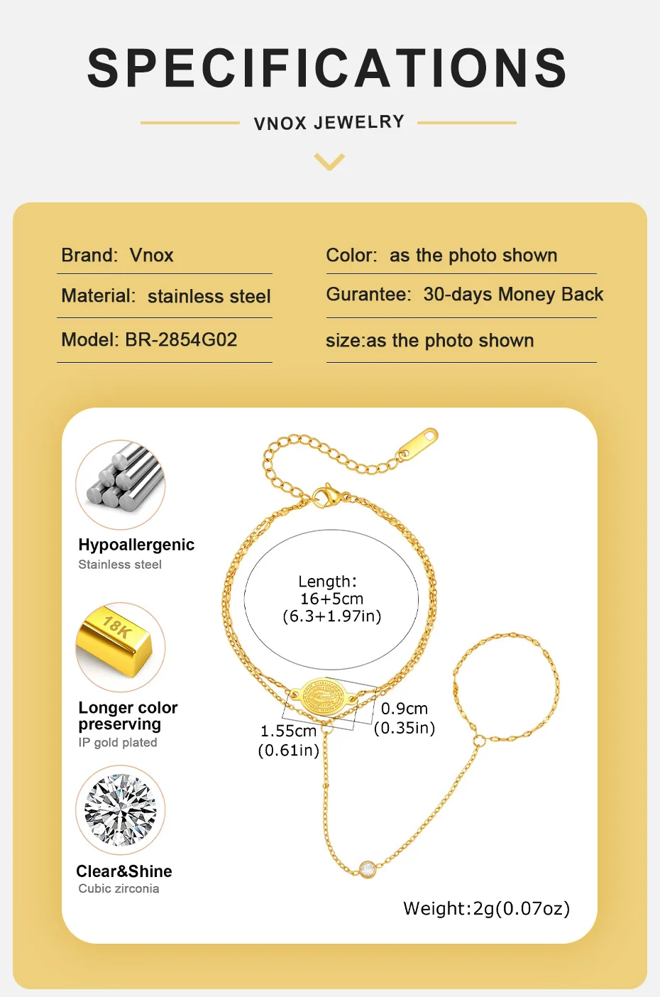 VNOX Elegante Vergoldete Handkette mit Imitationsperlen-Armband für Damen, Trendige Schleife, Türkis-Charms, Fingerarmbänder, Boho-Schmuck – Detail 4