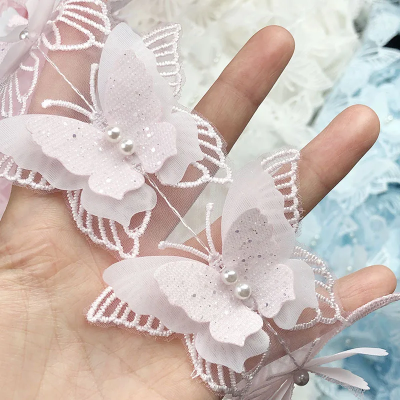 13-iarde-di-passamaneria-in-pizzo-3d-multicolore-con-farfalle-e-perle-larghezza-40mm-per-abiti-da-sposa-veli-e-decorazioni-scrapbooking