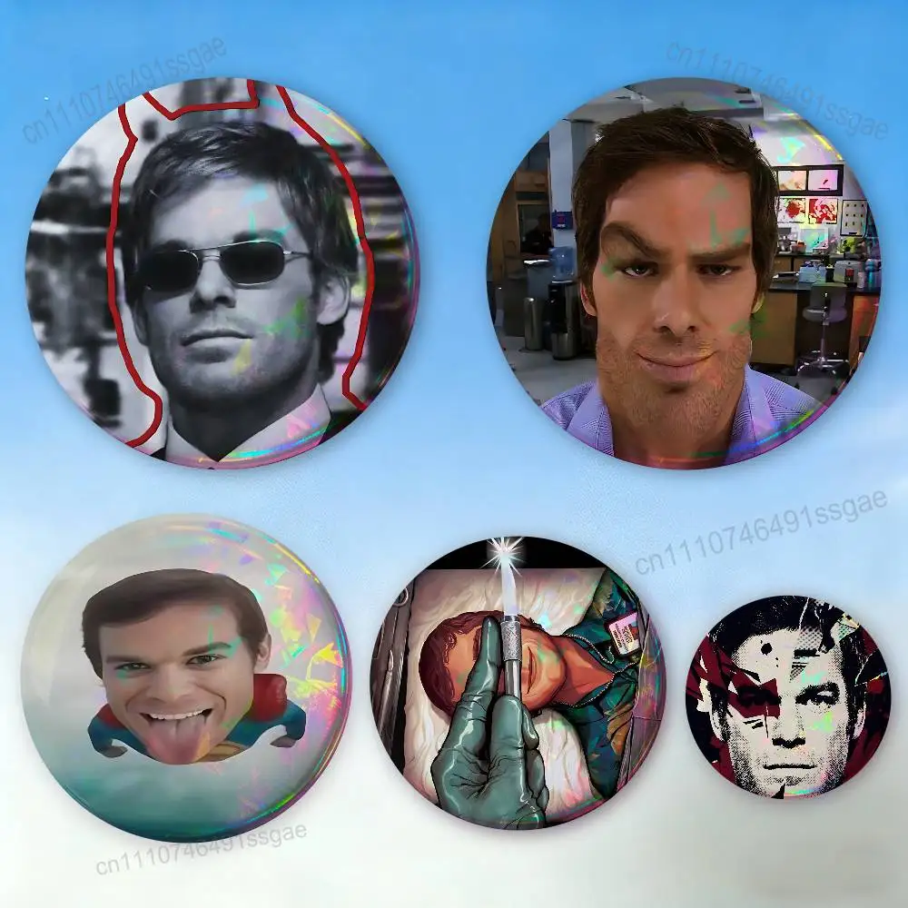 

Funny D-Dexter Cute Badges Personalized Handmade Round Brooches Pins Accessory 25mm 75mm 44mm 58mm 32mm