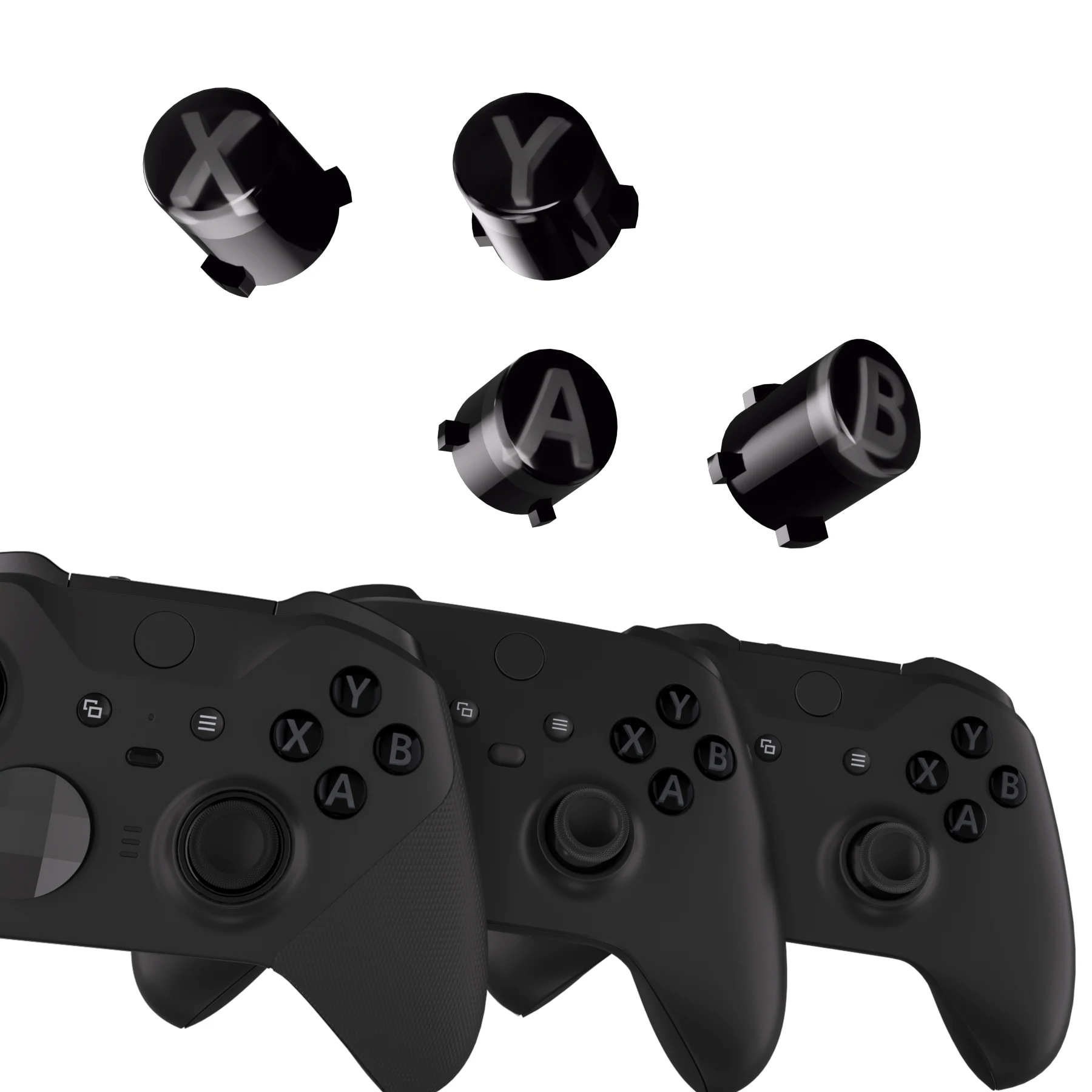 eXtremeRate Wymienne przyciski ABXY Trójkolorowe klasyczne symbole do kontrolera bezprzewodowego Xbox Core, Xbox One S/X, Elite V1/V2 — zdjęcie produktu 6
