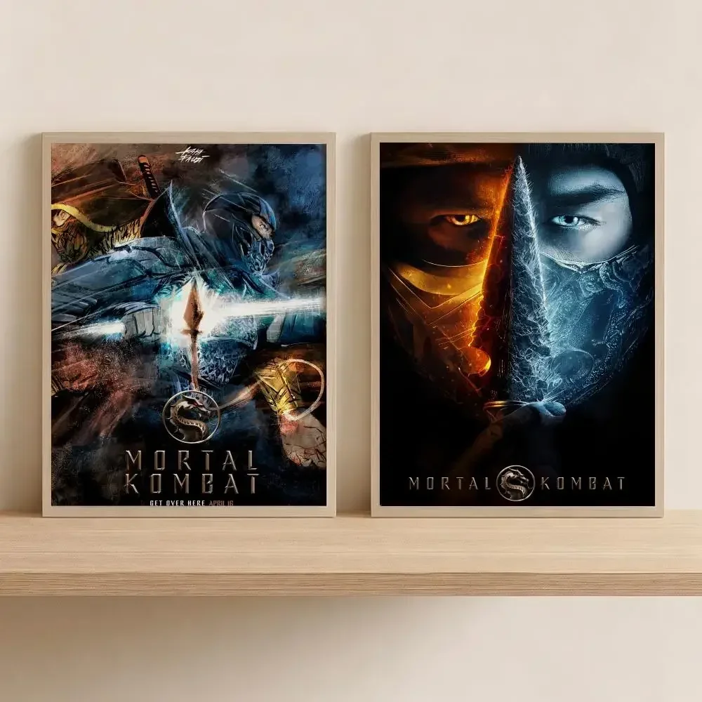 M-MORTAL KOMBAT Game Painting Calligraphy Modern Canvas Wall Art for Bedroom & Living Room | Home Decor Gift