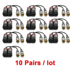 10 paia/20 pz AHD/CVI/TVI 8MP 4K Twisted BNC CCTV Video Balun ricetrasmettitori passivi UTP Balun BNC Cat5 CCTV UTP Video Balun