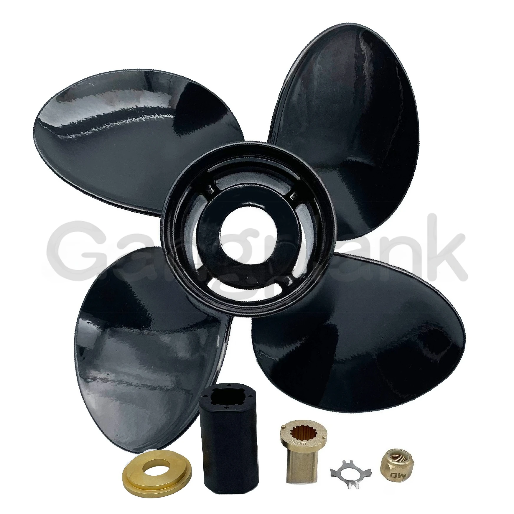 Aluminum Alloy 4-blade Marine Propeller for Mercury Outboard Engines 40-140HP 13.8X10 13.8X11 13.8X13 13.4X15 13X17 12.5X19
