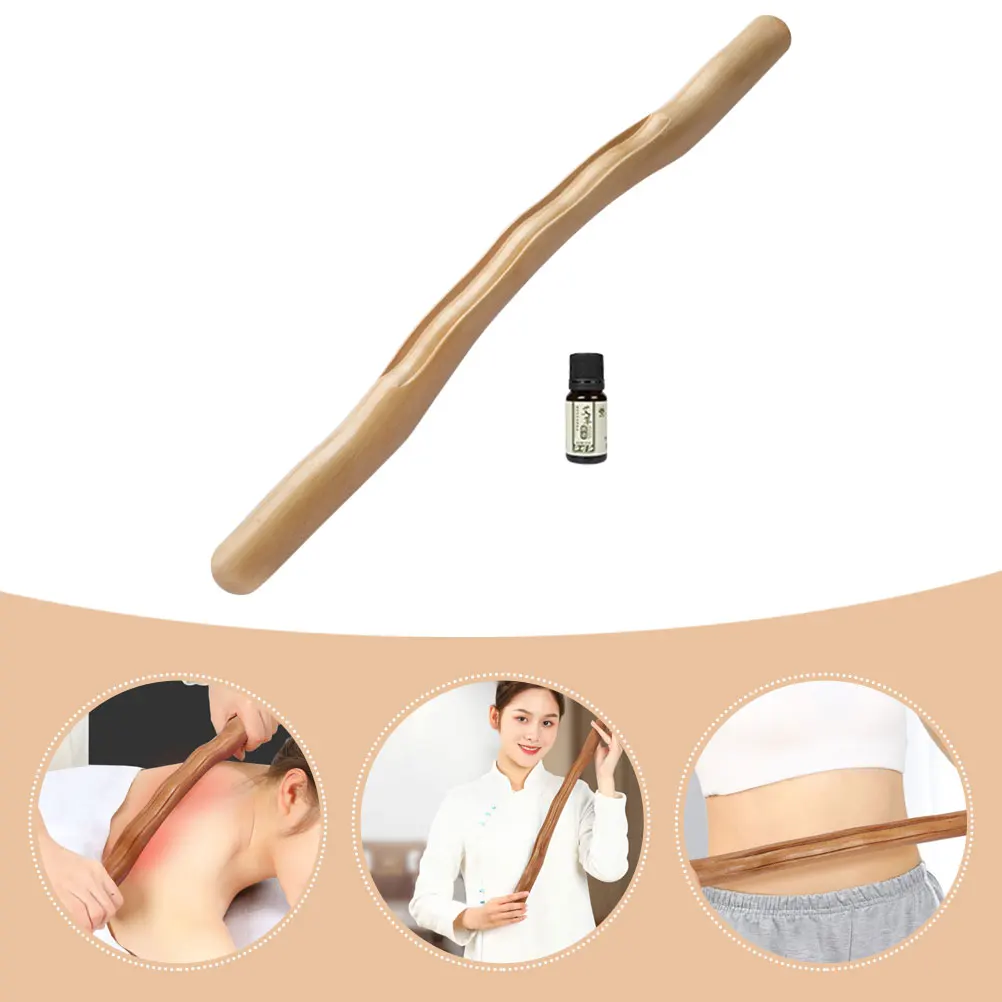 

Wooden Massage Stick for Deep Tissue Relief Smooth Burr-Free Surface Portable Body Massager for Shoulders Back Neck Legs Muscle