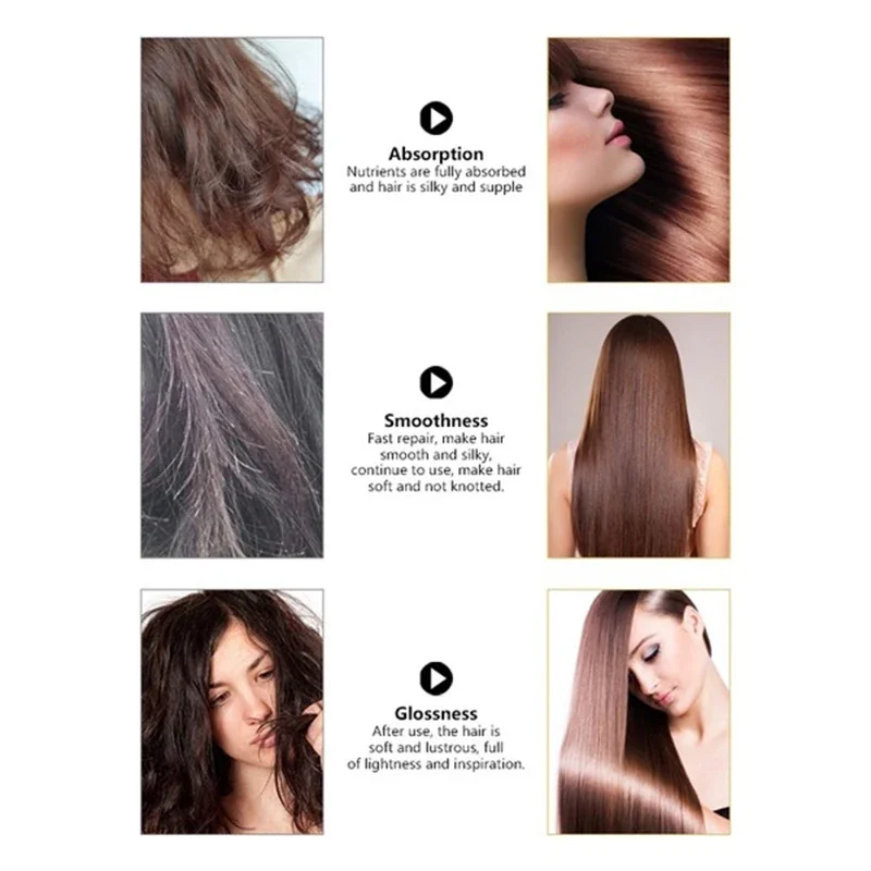 Hair Mask Magical Treatment 5 Seconds Repairs Damaged Keratin Restore Soft Hair 100% Collagen Nourishing Scalp Hair Care Essence