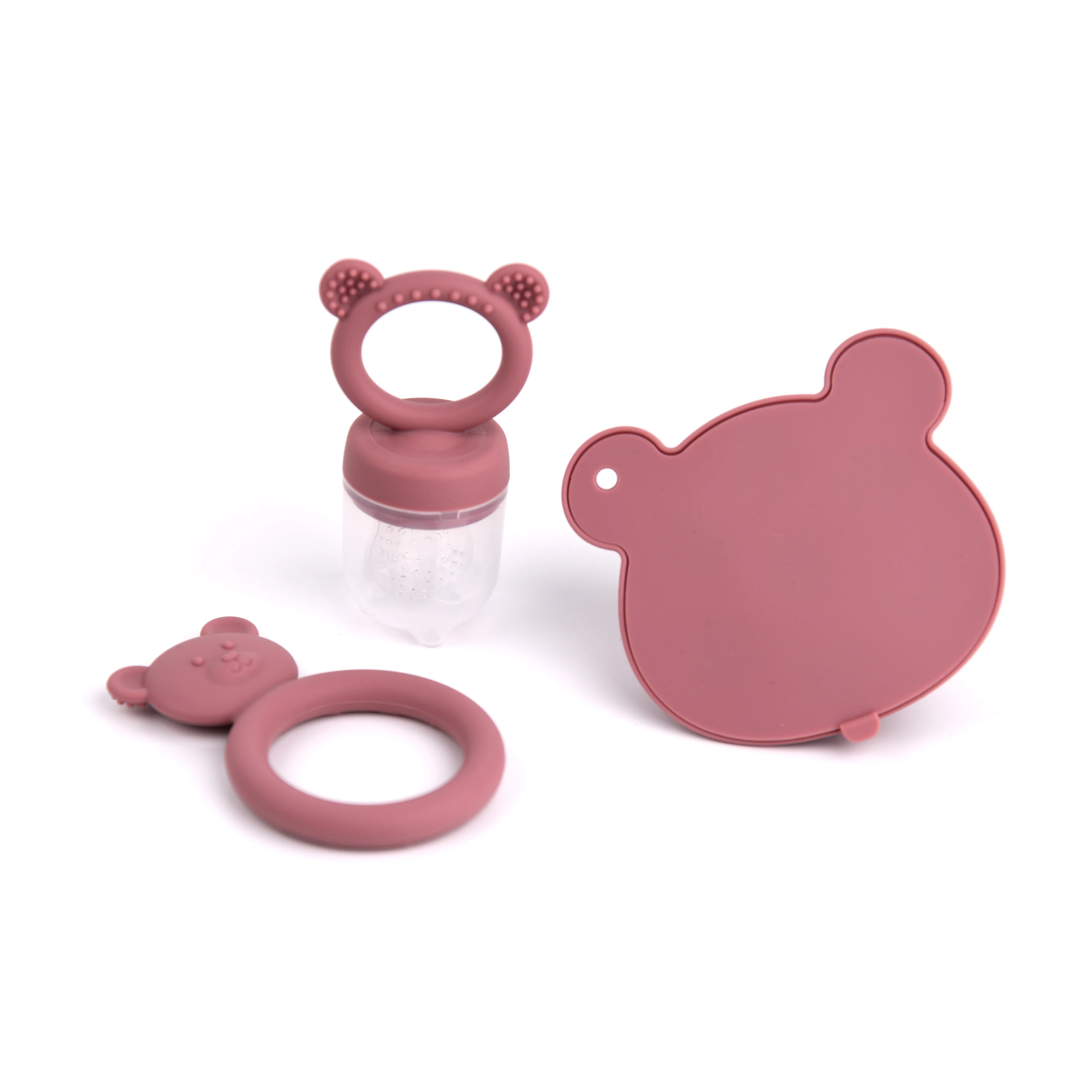 Bear Set Fruit Feeder Breast Milk Freezer Tray Food Silicone Mold Freezer