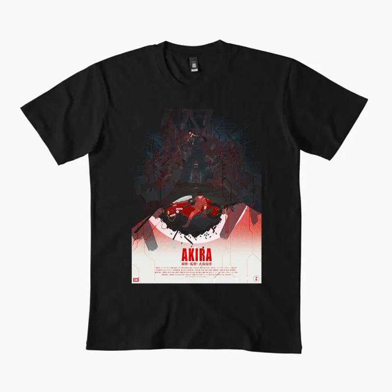 

0310 Vintage Akira City explosion Anime T Shirt Cyberpunk MangaGraphic clothes cyber mecha Neo-Tokyo Streetwear All size tops