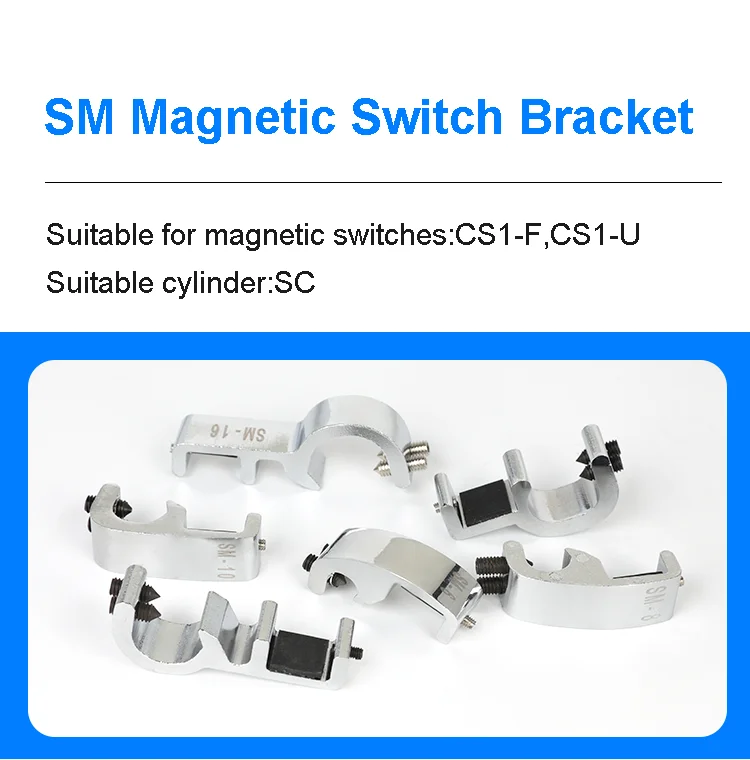 SC/SI Zylinder-Magnetschalter-Halterung Pneumatische Luftzylinder-Sensor-Befestigungshalterung für Magnetsensor-Schalter CS1-F/U CMSG DMSG – Detail 4