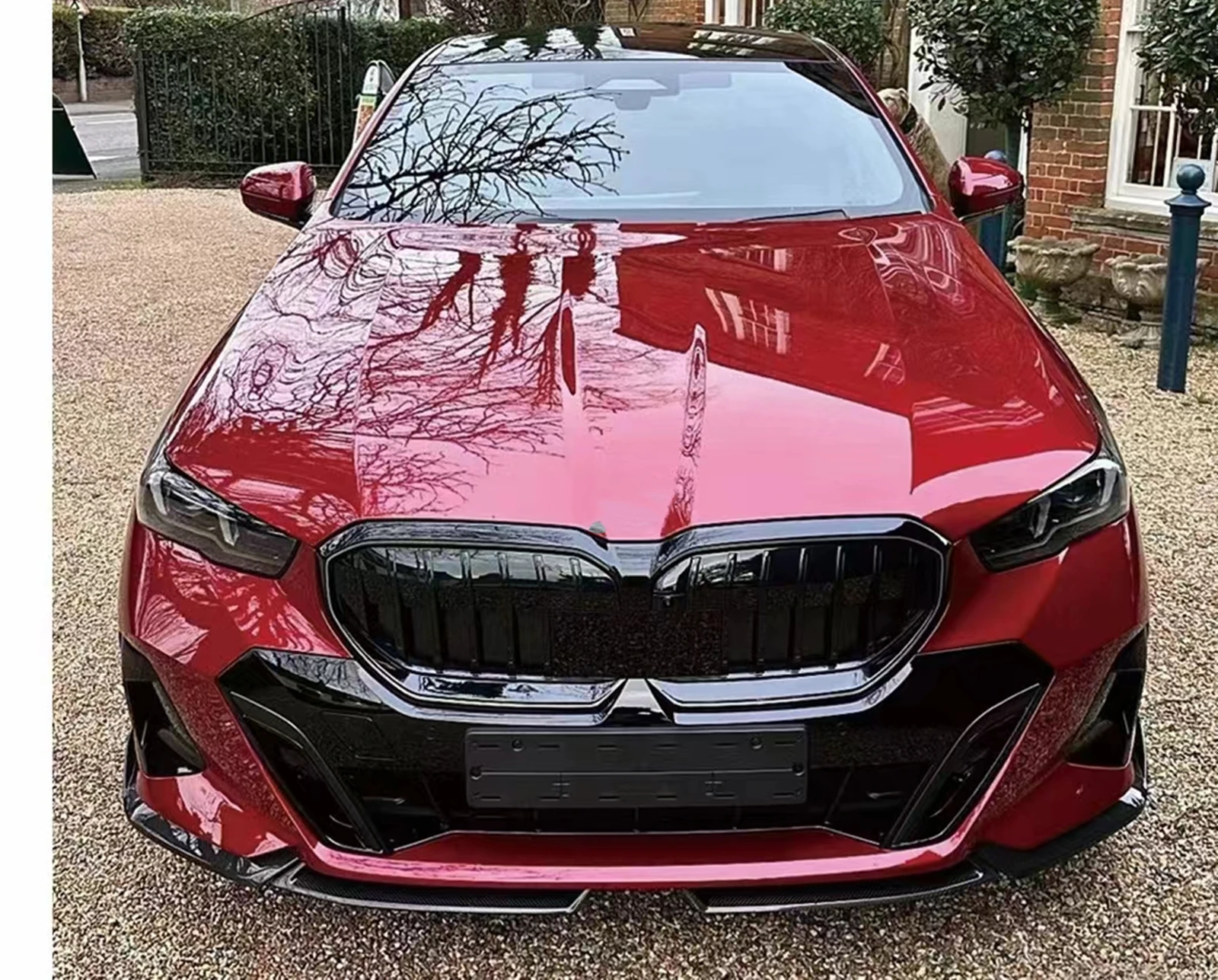 For BMW 5 Series I5 G60 2024-2026 M Sport Front Bumper Spoiler Lip Gloss Black Lower Diffuser Air Dam Guard Protector Splitter
