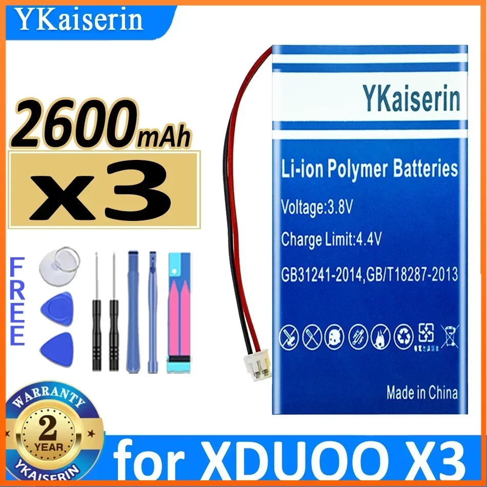 YKaiserin 2600mAh/3200mAh Replacement Battery for XDUOO X3 II 2th 1th Music Player  Batterie Bateria Warranty Track Number