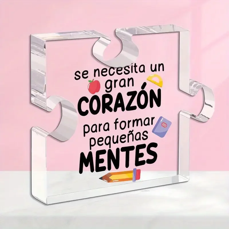 [2D Flat] Spanish Teacher Gift | Acrylic Teacher Appreciation Plaque | 