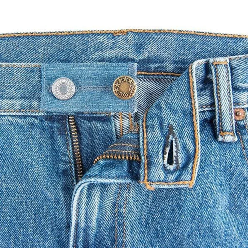 1Pc Jeans Waist Extension Buckle Unisex Waistband Extender Button Pant Elastic Extender Button Waist Belt Extension Buckle New