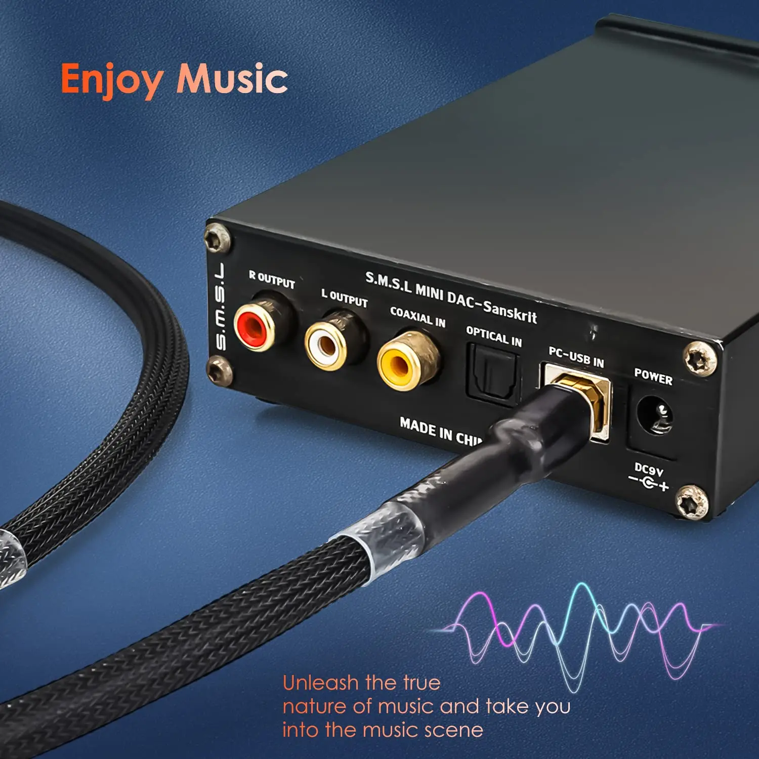 2 in1  USB A/Type c Male to Type B Male Audio Digital Cable Printer Scanner Cord USB 2.0 for DAC, Decoder, Printer, Scanner