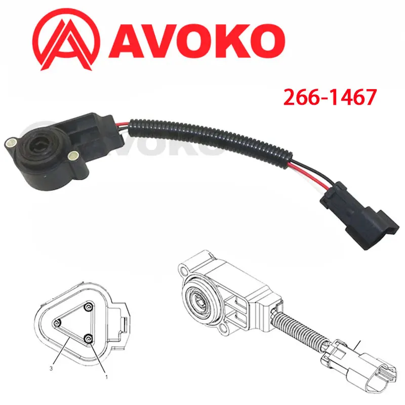 High Quality Construction Machinery Excavator Throttle Position Sensor 266-1477 266-1467 2661467 2661477 for Caterpillar