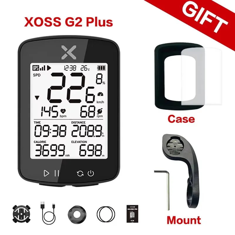 Ordinateur de vélo GPS XOSS New G2 G Plus, compteur de vitesse sans fil, tracker Bluetooth, étanche,