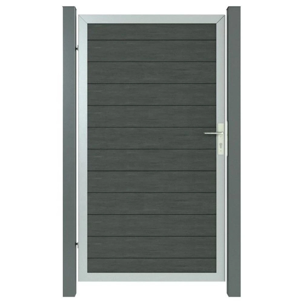 Easy-installed Outdoor Home Door Garden Wood Composite WPC Fence Gates Aluminum Fence Gate