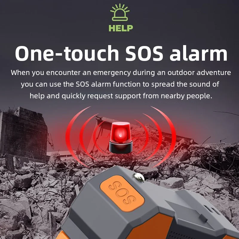 Portable Emergency Radio With Solar Charging Function Emergency Lighting Hand Crank Charging Suitable for Outdoor Camping Backup