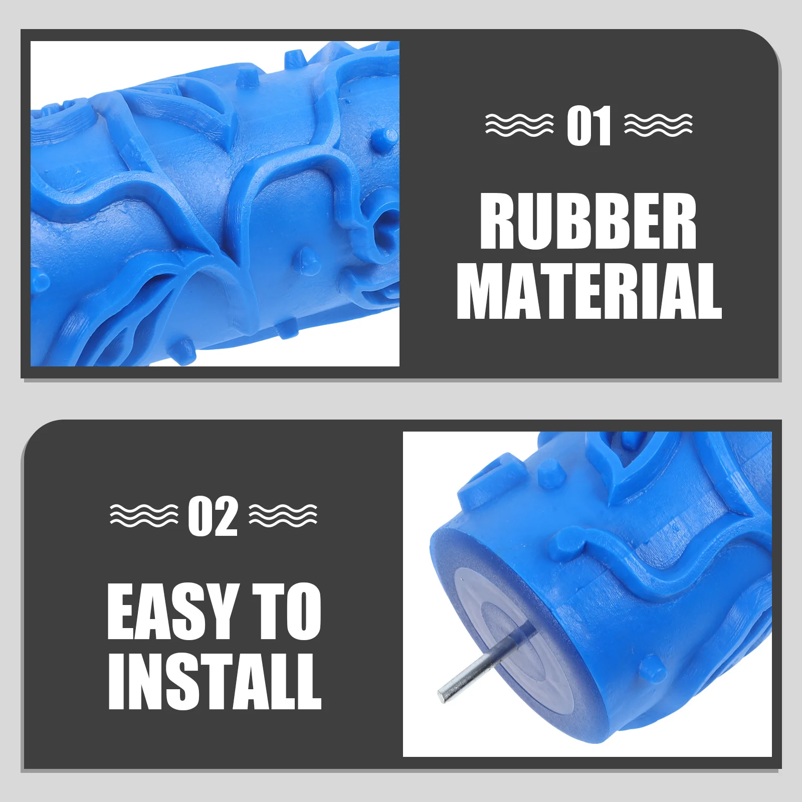 

Rubber Patterned Paint Roller Flower Design Wall Decoration Tool Decorative Texture Roller for Drywall Ceiling