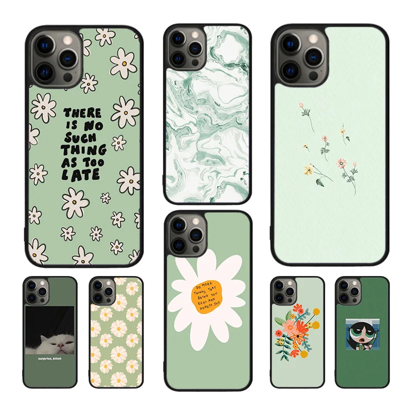 FIFTY SHADES OF GREEN Phone Case For iPhone 16 15 14 11 12 13 mini Pro  XR XS MAX Plus coque Cover Shell