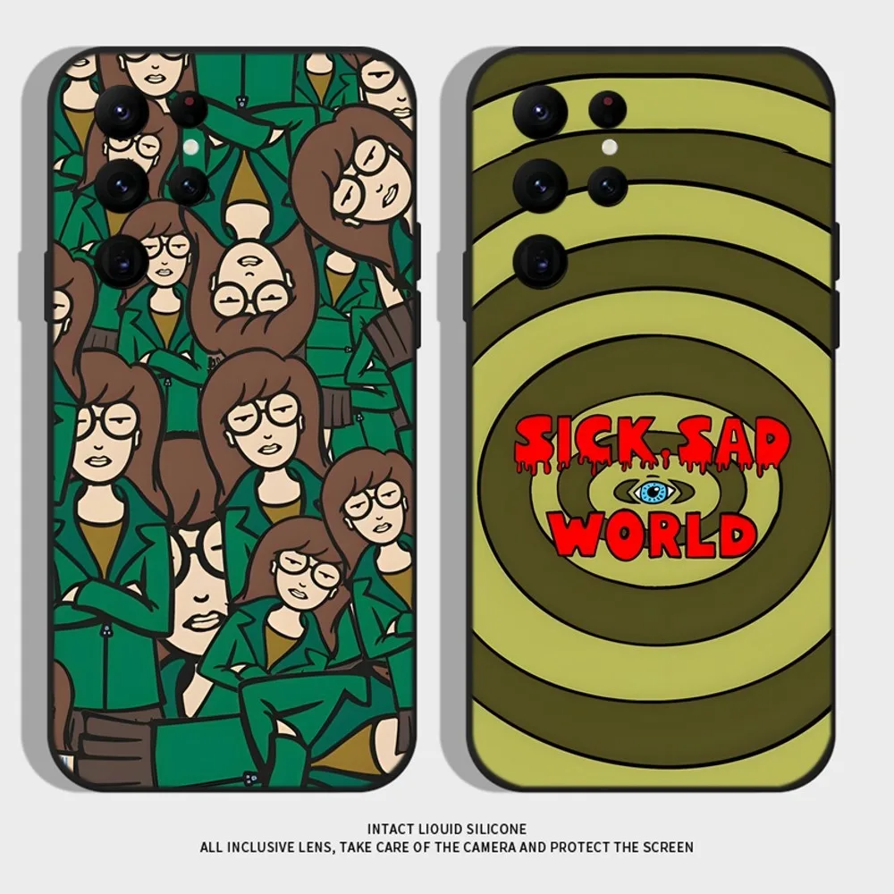 Cartoon D-Daria Phone Case For Samsung S24,S22 Ultra,S20,S30 plus,S22 plus,S23,S30 ultra 5G Silicone Cover