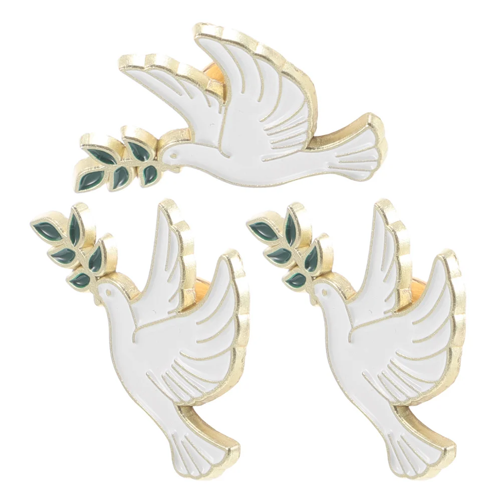 Элегантная металлическая брошь в виде голубя, значок для одежды