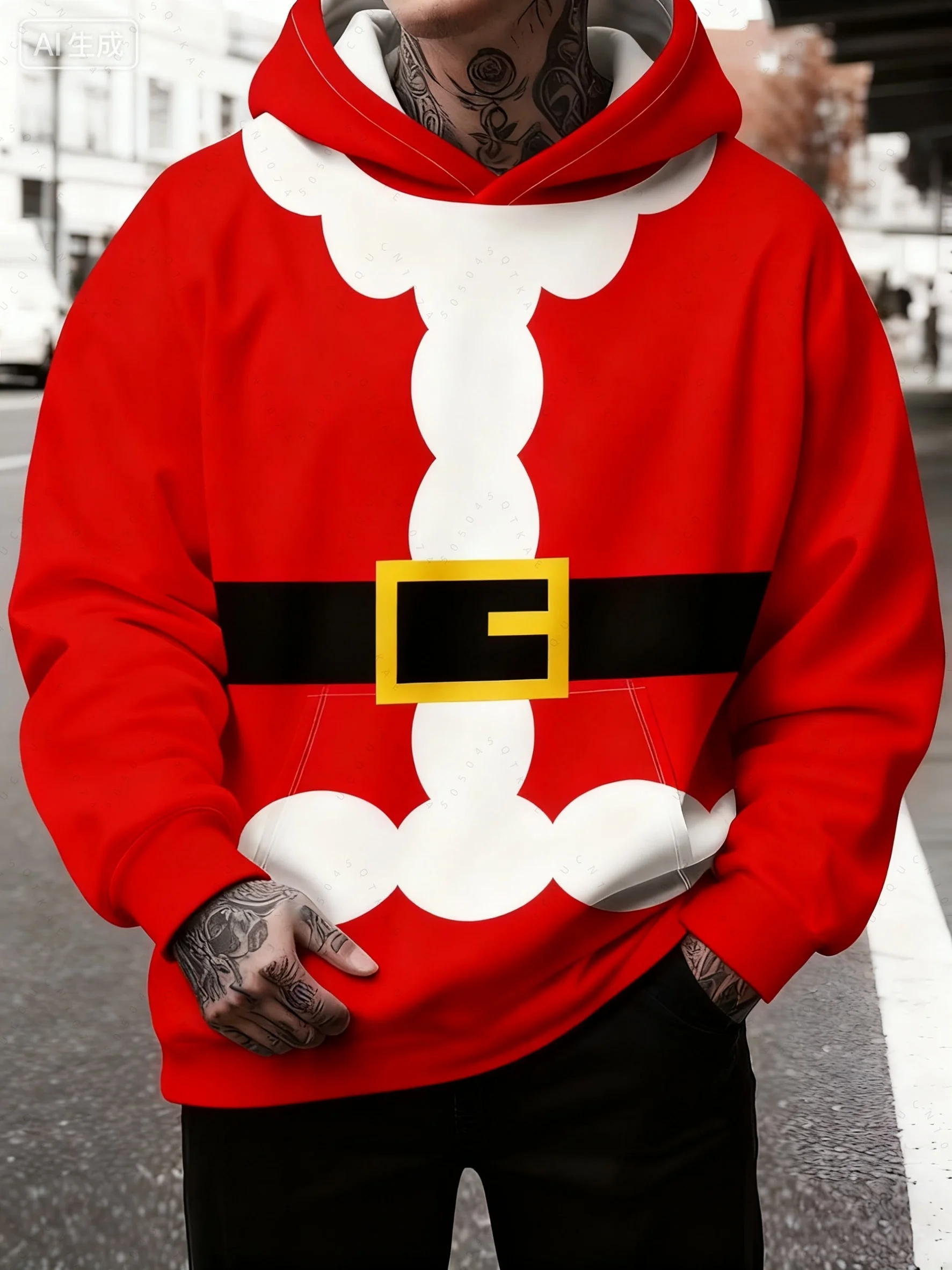 26 الرجال ثلاثية الأبعاد سانتا كلوز طباعة مقنعين البلوز حجم كبير قناع السترة عيد الميلاد المرأة ملابس شتوية غير رسمية وحفلات زي #1