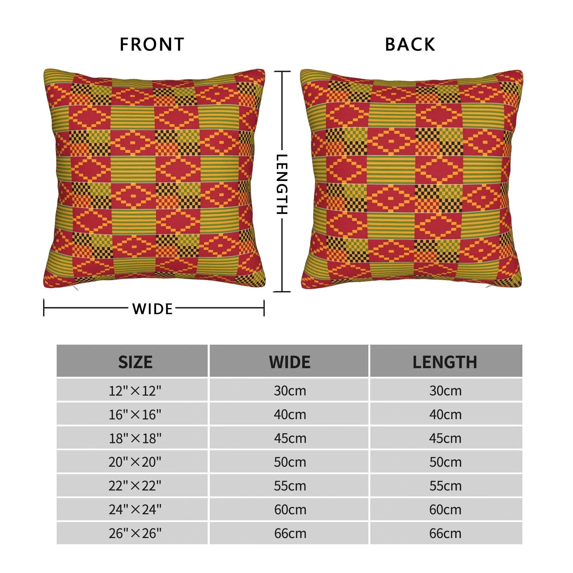 Pillow Case African Pattern Authentic Kente Cloth Design  Pillow Cover For Chair Sofa Home Decor Funny Pillowcases