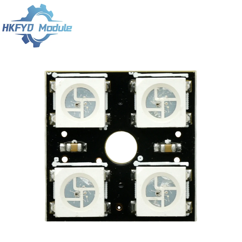 1-50 SZT. WS2812 4-Bitowy Moduł Panelu LED RGB 4-Kanałowy 5050 Pełnokolorowa Płytka Lampy dla Arduino, DC 5V Inteligentne Oświetlenie