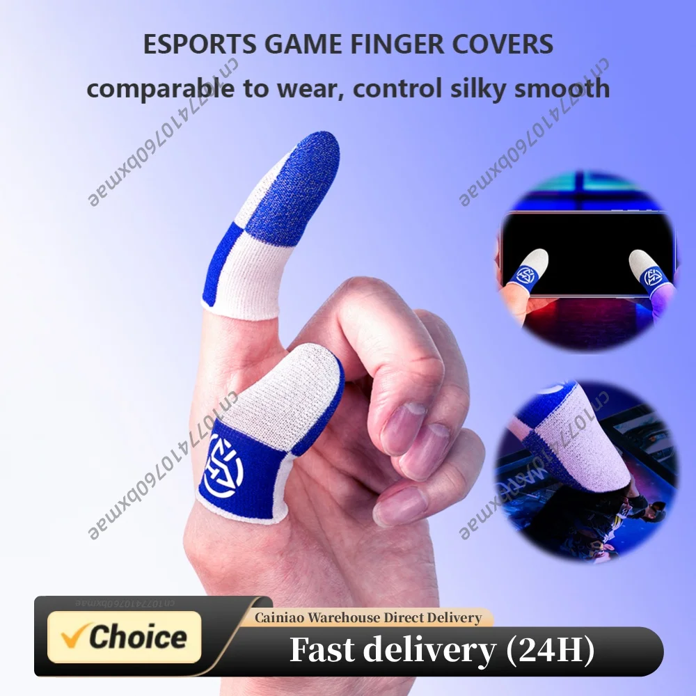 Splicing Gamers Gloves Breathable Anti Slip Fingertip Cover Sweatproof Sensitive Touch Screen Finger Sleeve for PUBG Mobile Game