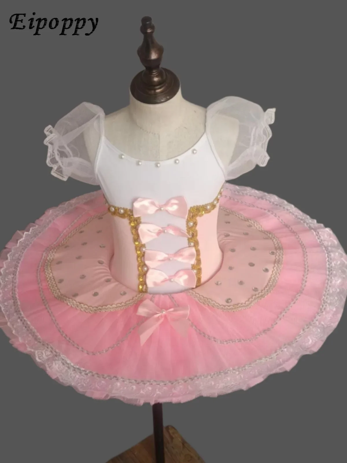 Costume de ballet pour enfants, jupon rose, vêtements de danse professionnels, compétition