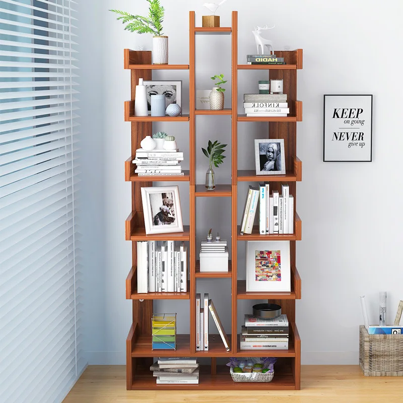 Bookshelf Floor Bookcase Desk Storage Rack Simple Living Room Office Shelf Table Student Home Shelf