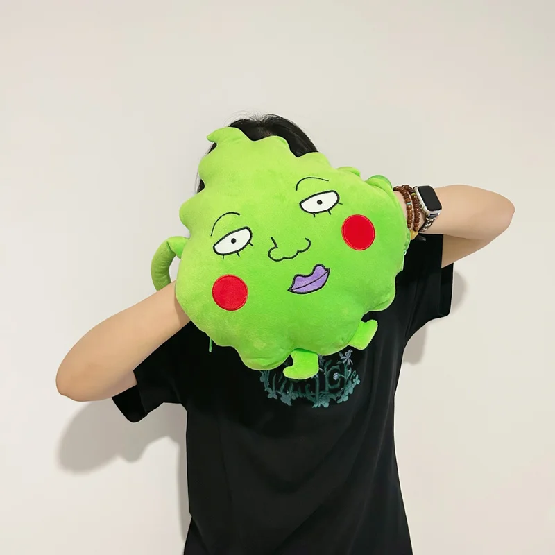 2025 New Miniso Mob Psycho 100 Dimple Anime Stuffed Plush Dolls Cartoon Bag Backpack Pillow Hand Hug Cute Versatile Diy Bag Toys