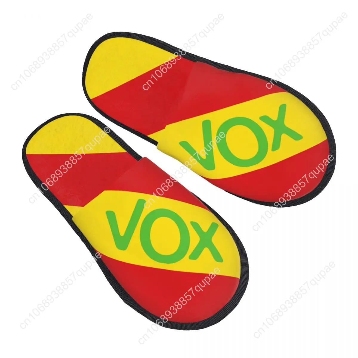 

Custom Spain Flag Vox Soft Memory Foam House Slippers Women Spanish Political Party Cozy Warm Anti-skid Sole Slipper