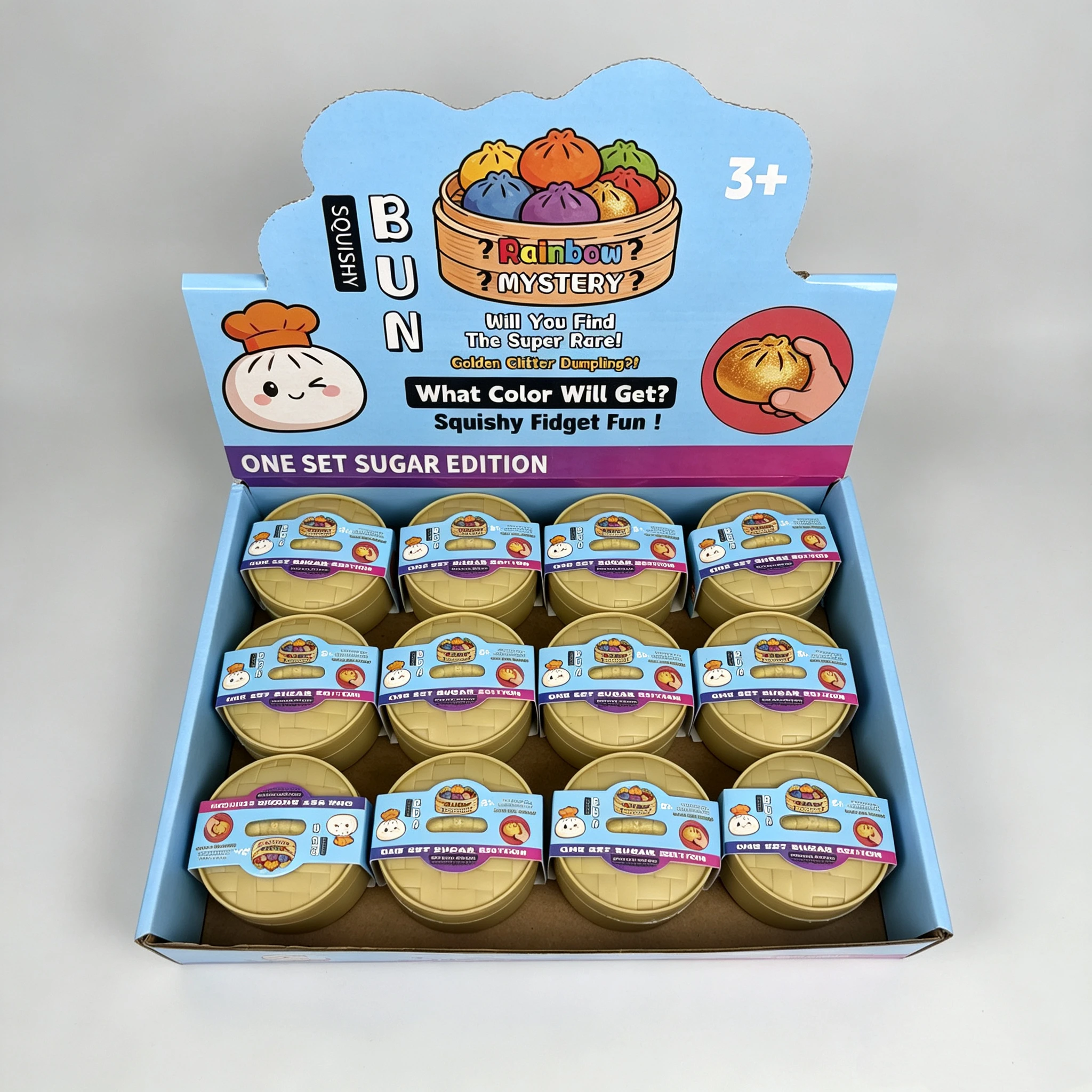 NEU: Bunte, simulierte Dampfbrötchen-Squishies, zufällig 1-6 Stück, mit Dumpling-Sensorik-Quetschspielzeug zur Stresslinderung