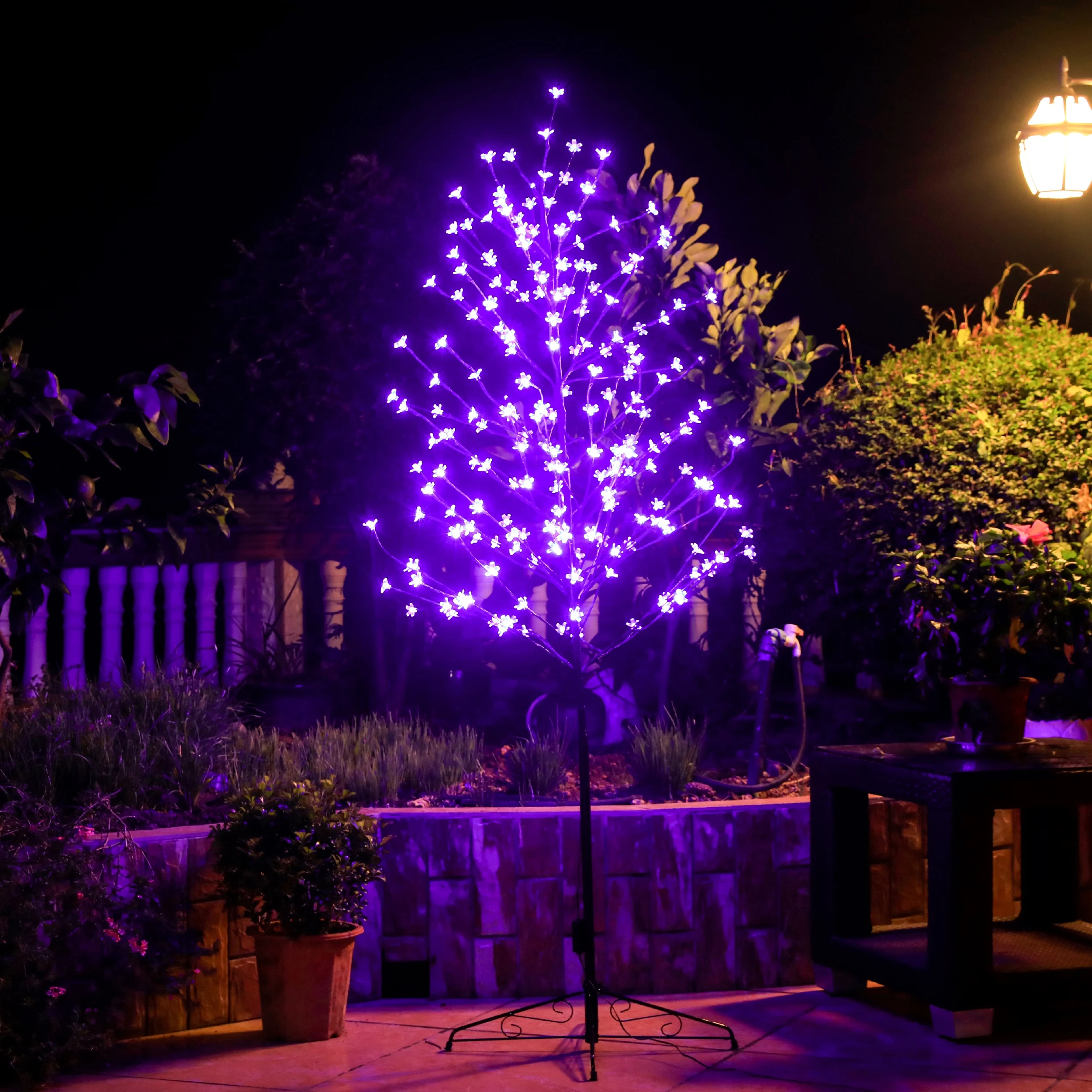208L purplr cherry blossem tree light halloween decoration
