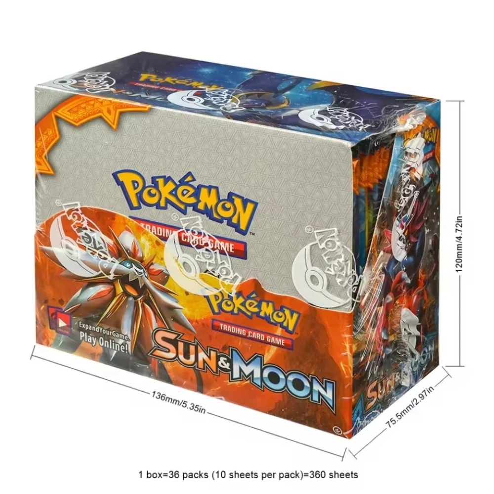 TCG Card Sun&Moon Booster Box Sealed Trading Card Lunala Solgaleo Incineroar Decidueye Anime Collectible Collection Gift