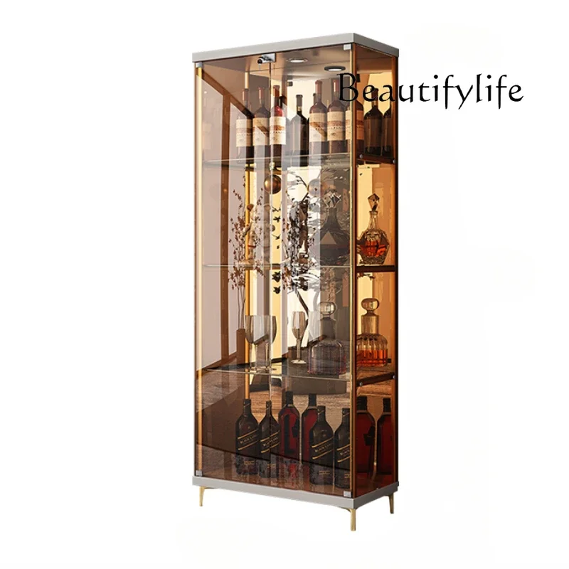 

Wine Cabinet Home Wall Sideboard Store Display Cabinet Dining Room/Living Room Tempered Glass Cabinet