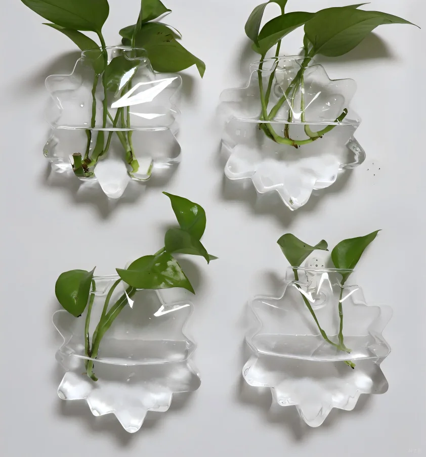 Irregular Shape Hydroponic Plants Glass Crafts Wall-mounted Fish Tank Hydroponic Vase Flower Pot Plant Container Flower Vase