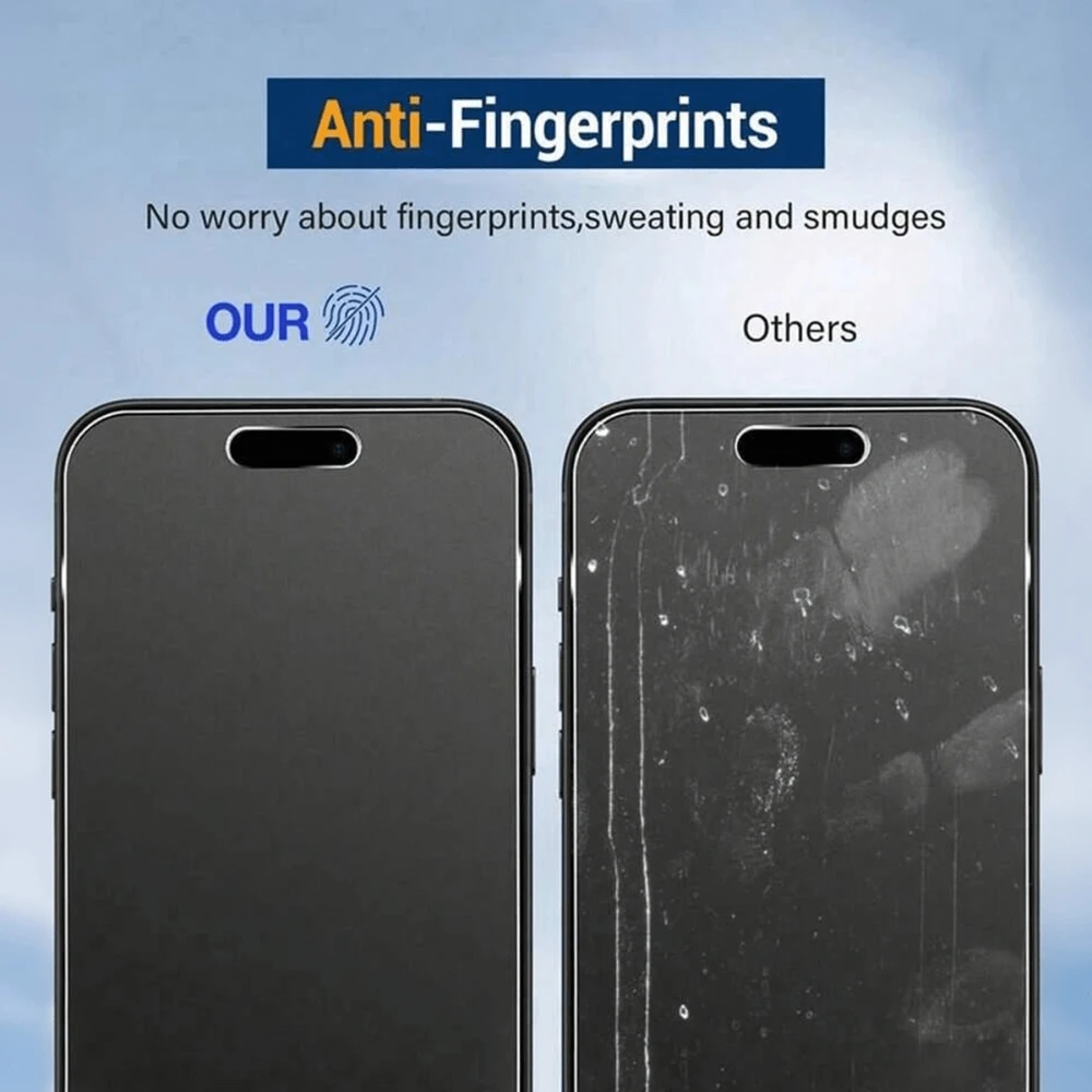 NNBILI 5-piece Set Of iPhone 17 16 15 14 13 12 11 Pro Max17e 16e X Matte Screen Protector Tempered Glass Block Frosted Anti-Spy - view 5