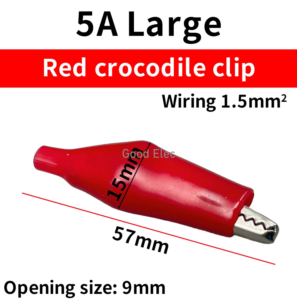 5/10pcs 45MM Mini Red Alligator Clip Cable Wire Battery Crocodile Clips Electrical Clamp Tester Probe Car Double-ended