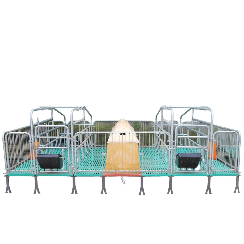 Pig Raising Equipment Hog Sow Cage Farrowing Crates Pig Breeding and Nursing Crates With Feeders and pig farming equipment