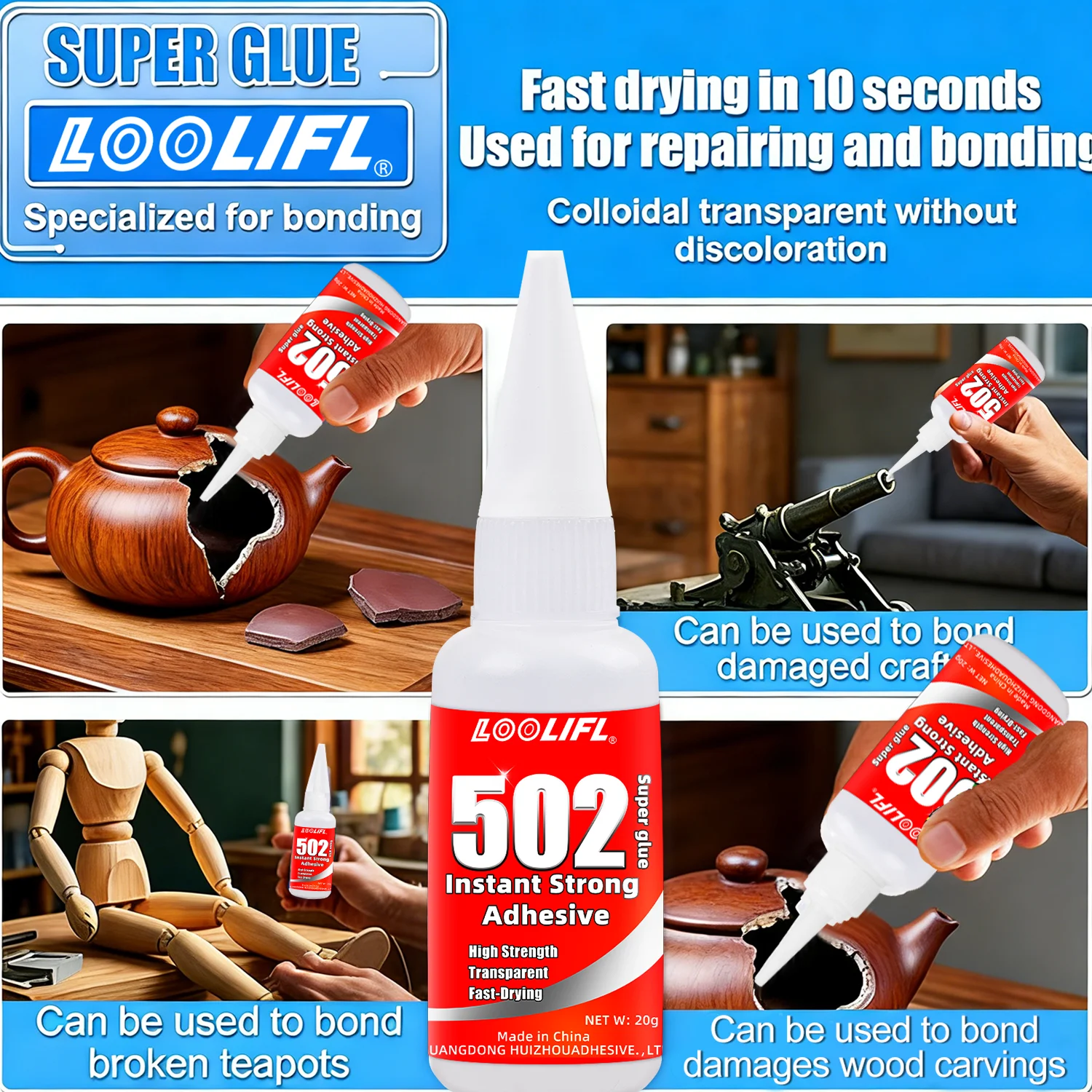 5-10 szt. Klej 502 Super Glue, – Woodworking Quick Glue recenzja i cena