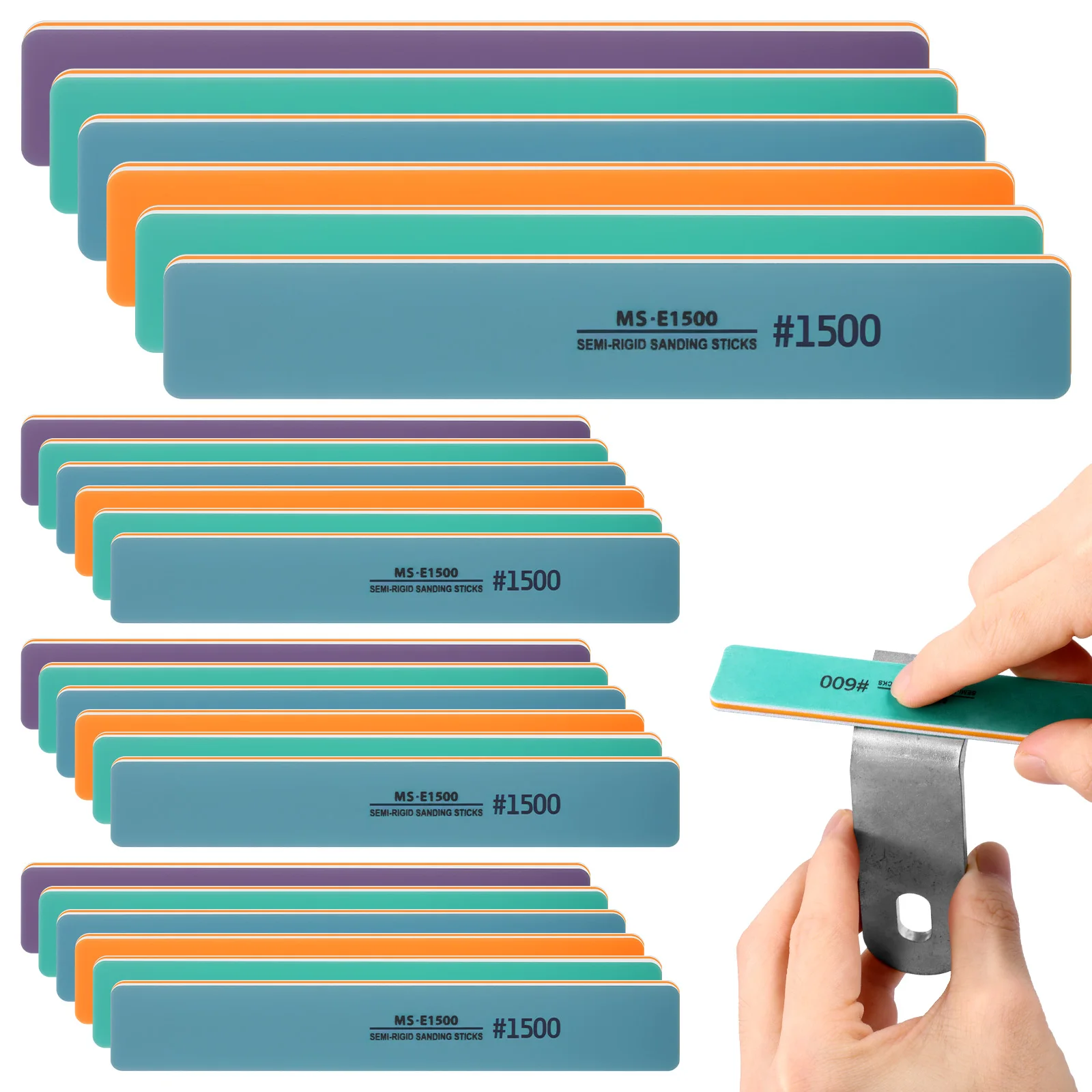 

24Pcs Semi-rigid Sanding Sticks Plastic Model Polishing Tool Use Polishing Sanding Stick for Plastic Model Miniature #4000-#1500