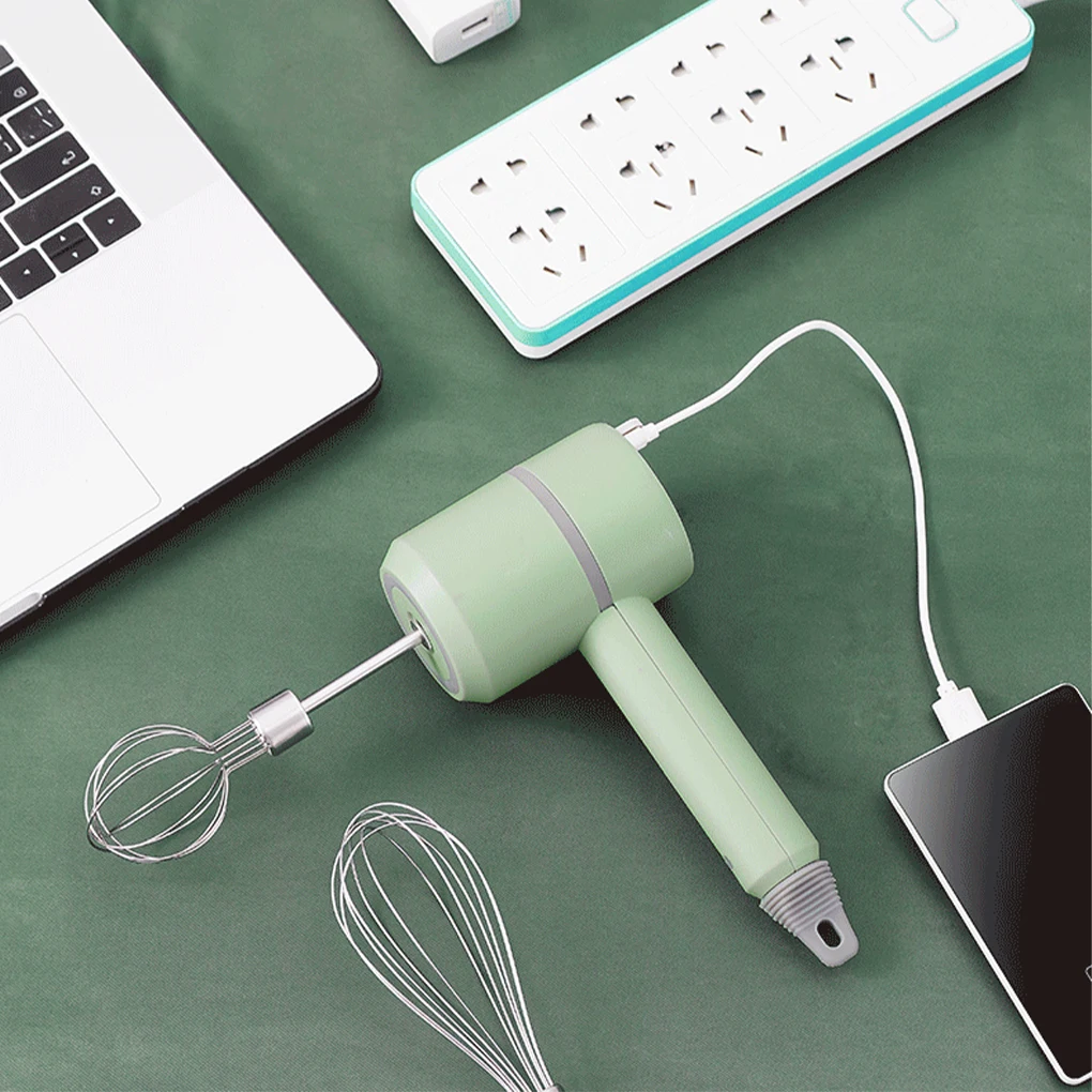 Electric Egg Beater USB Charging Portable Mixer Stirrer Whisk Accessories